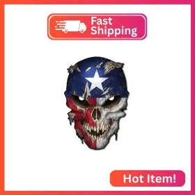 Texfullv2 Decals By Haley Texas State Flag Star Skull Decal With Reflective Eyes Premium