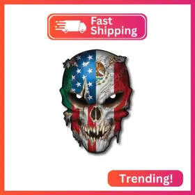 Usamexfullv2 Decals By Haley Usa Mexico American Mexican Country Flag Decal With Reflective E