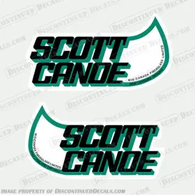 B-bd-sc-2-gb Discontinued Decals Fits Scott Canoe Boat Style 2 - Green/black Set Of