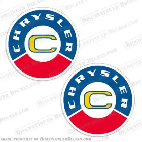 B-chr-logo-s2-4 Discontinued Decals Fits Chrysler Logo Emblem Boat Set Of 2 - Style 4 Inch Round