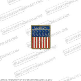 B-dz-flg-7.75 Discontinued Decals Fits Donzi Usa Flag Banner Decal 7.75 Inch High X 6.5 Long