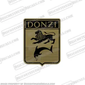 B-dz-ld-b-6.75 Discontinued Decals Fits Donzi Lion Dolphin Boat Decal - Black 6.75 Inch X 5.25