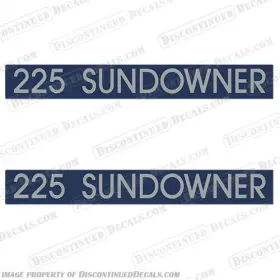 B-fourw-sun-225 Discontinued Decals Fits Four Winns 225 Sundowner Boat Set Of 2