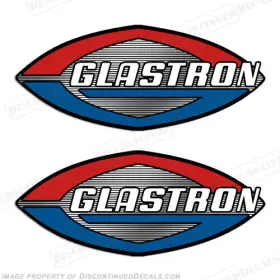 B-gl-2-c Discontinued Decals Fits Glastron Boat Set Of 2 - Chrome Accents