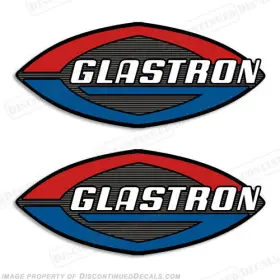 B-gl-2-dg Discontinued Decals Fits Glastron Boat Set Of 2 - Dark Grey Accents