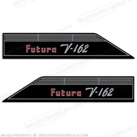 B-gl-fu-v162 Discontinued Decals Fits Glastron Futura V-162 Boat Set Of 2 - 1973