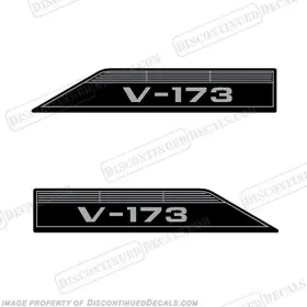B-gl-v173 Discontinued Decals Fits Glastron V-173 Boat Set Of 2 - 1973 And Up