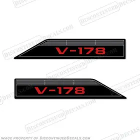 B-gl-v178-r Discontinued Decals Fits Glastron V-178 Boat Set Of 2 - 1973 And Up Red