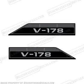 B-gl-v178-s Discontinued Decals Fits Glastron V-178 Boat Set Of 2 - 1973 And Up Silver