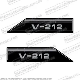 B-gl-v212 Discontinued Decals Fits Glastron V-212 Boat Set Of 2 - 1973 And Up