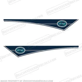 B-gw-232-pnd-n-s Discontinued Decals Fits Grady White Gulfstream 232 Pennant For Newer Model - Silver Trim