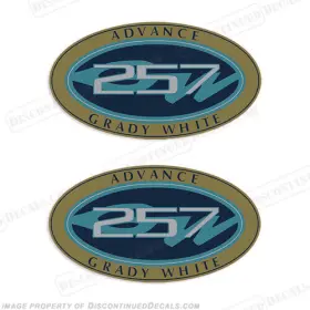 B-gw-257 Discontinued Decals Fits Grady White Advance 257 Logo Set Of 2 B-gw-257 Discontinued Decals Fits Grady White Advance 257 Logo Set Of 2