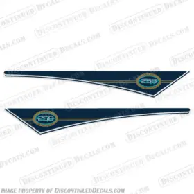 B-gw-258-pnd-n-g Discontinued Decals Fits Grady White Journey 258 Side Pennant Model 208 - 2000 Gold Trim
