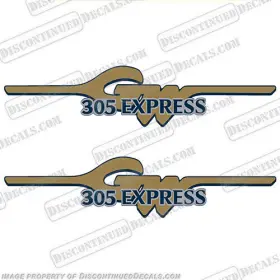 B-gw-305-exp Discontinued Decals Fits Grady White 305 Express Logo