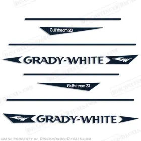 B-gw-gs-23 Discontinued Decals Fits Grady White Gulfstream 23 Decal Kit