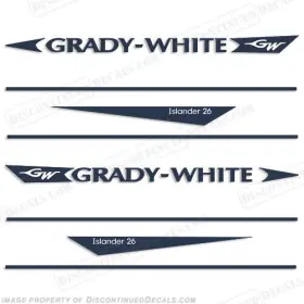 B-gw-isl-26 Discontinued Decals Fits Grady White Islander 26 Decal Kit B-gw-isl-26 Discontinued Decals Fits Grady White Islander 26 Decal Kit