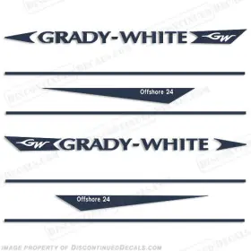 B-gw-off-24 Discontinued Decals Fits Grady White Offshore 24 Decal Kit