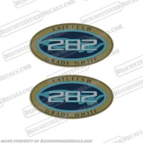 B-gw-s-282 Discontinued Decals Fits Grady White Sailfish 282 Set Of 2