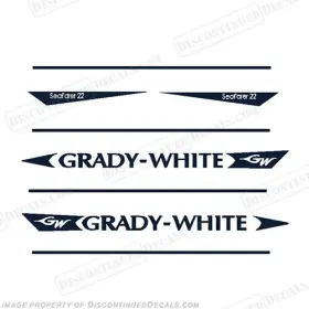 B-gw-seaf-22 Discontinued Decals Fits Grady White Seafarer 22 Decal Kit
