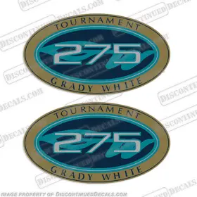 B-gw-sm-275 Discontinued Decals Fits Grady White Tournament 275 Set Of 2