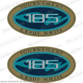 B-gw-tm-185 Discontinued Decals Fits Grady White Tournament 185 Logo Set Of 2 B-gw-tm-185 Discontinued Decals Fits Grady White Tournament 185 Logo Set Of 2