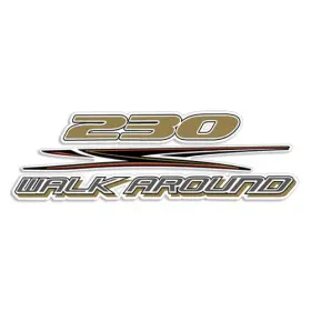 B-hs-230-wa Discontinued Decals Fits Hydrasports 230 Walk Around Decal