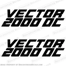 B-hs-v-2000-dc Discontinued Decals Fits Hydrasports Vector 2000 Dc Decal Set Of 2