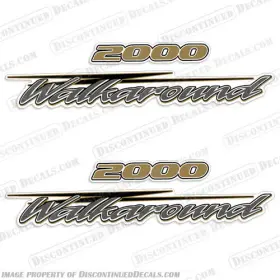 B-hs-wa-2000 Discontinued Decals Fits Hydra-sports 2000 Walk Around Boat Logo Set Of 2