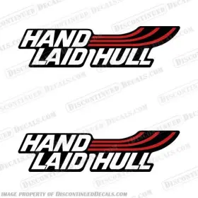 B-j-hlh-s2 Discontinued Decals Fits Javelin Hand Laid Hull Boat Set Of 2 - Style