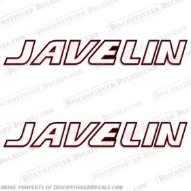 B-jav-00-01 Discontinued Decals Fits 2000-2001 Javelin Boat Set Of 2