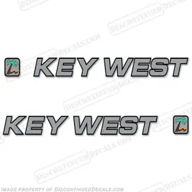 B-kw-palm-1720-95 Discontinued Decals Fits Key West 1720 Boat Logo With Palm Tree - 1995