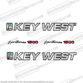 B-kw-sm-1500-cr Discontinued Decals Fits Key West Sportsman 1500 Chrome / Red Boat