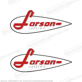 B-lar-2-chrome Discontinued Decals Fits Larson Boat Logo Decal With Chrome Accent - Set Of 2