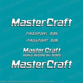 Discontinued Decals B-mc-pro-sport-205 Fits Mastercraft Prosport 205 Boat