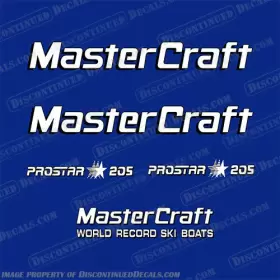 B-mc-ps-205-4 Discontinued Decals Fits Mastercraft Prostar 205 Boat Style 4