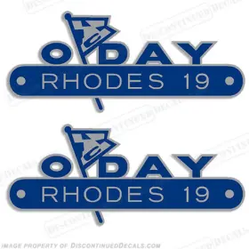 B-oday-rh-19 Discontinued Decals Fits Oftday Rhodes 19 Boat Set Of 2