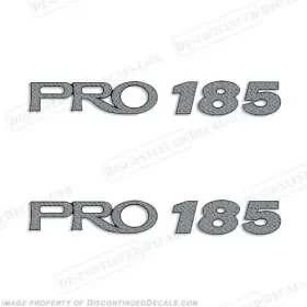 B-pc-185-s Discontinued Decals Fits Procraft Ftpro 185ft - Set Of 2 Ultra Metallic Silver