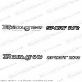 B-r-s-r72 Discontinued Decals Fits Ranger Sport R72 Set Of 2