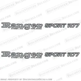 B-r-s-r77 Discontinued Decals Fits Ranger Sport R77 Set Of 2