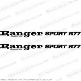B-r-sp-r77-l90s Discontinued Decals Fits Ranger Sport R77 Boat Late 90s Set Of 2 - Color