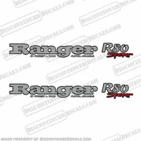 B-ra-sp-r80 Discontinued Decals Fits Ranger R80 Sport Set Of 2