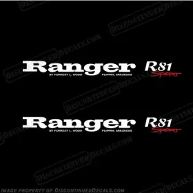 B-ra-sp-r81-w Discontinued Decals Fits Ranger R81 Sport Set Of 2 - White