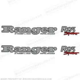 B-ra-sp-r93 Discontinued Decals Fits Ranger R93 Sport Set Of 2
