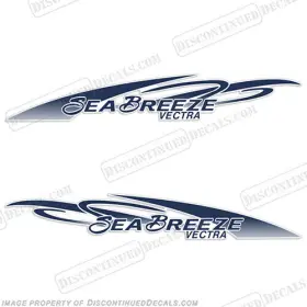 B-sb-vect-06 Discontinued Decals Fits Sea Breeze Vectra Logo Set Of 2 - 2006 Style