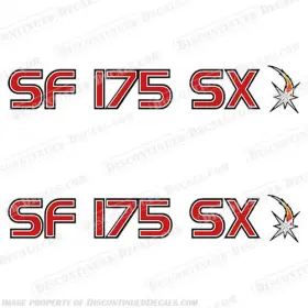 B-sk-sf-175-sx Discontinued Decals Fits Skeeter Sf 175 Sx Starfire Decal Bass Boat Logo Set Of 2
