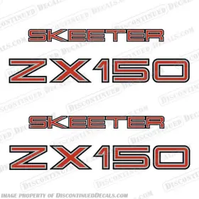 B-sk-zx-150-si Discontinued Decals Fits Skeeter Boat Logo Decal - Zx150 Silver Inline