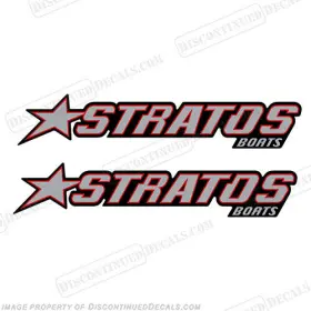 B-str-32 Discontinued Decals Fits 32 Inch Chrome Stratos Boats Decal Kit