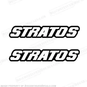 B-str-bb-95-28 Discontinued Decals Fits Stratos Bass Boat Decal Mid 1990s Style Set Of 2 - 4 Inch High X 28 Long