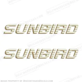 B-sunb-logo-44 Discontinued Decals Fits Sunbird Boat Logo Set Of 2 - 5.25 Inch High X 44 Long