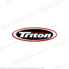 B-tr-ol-10 Discontinued Decals Fits Triton Oval Logo Decal - 10 Inch Long